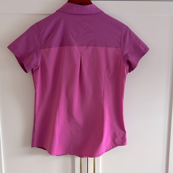 Salomon Advance Skin Active Dry Button Down Outdoor Blouse Pink/Fushia Size M - Picture 5 of 11